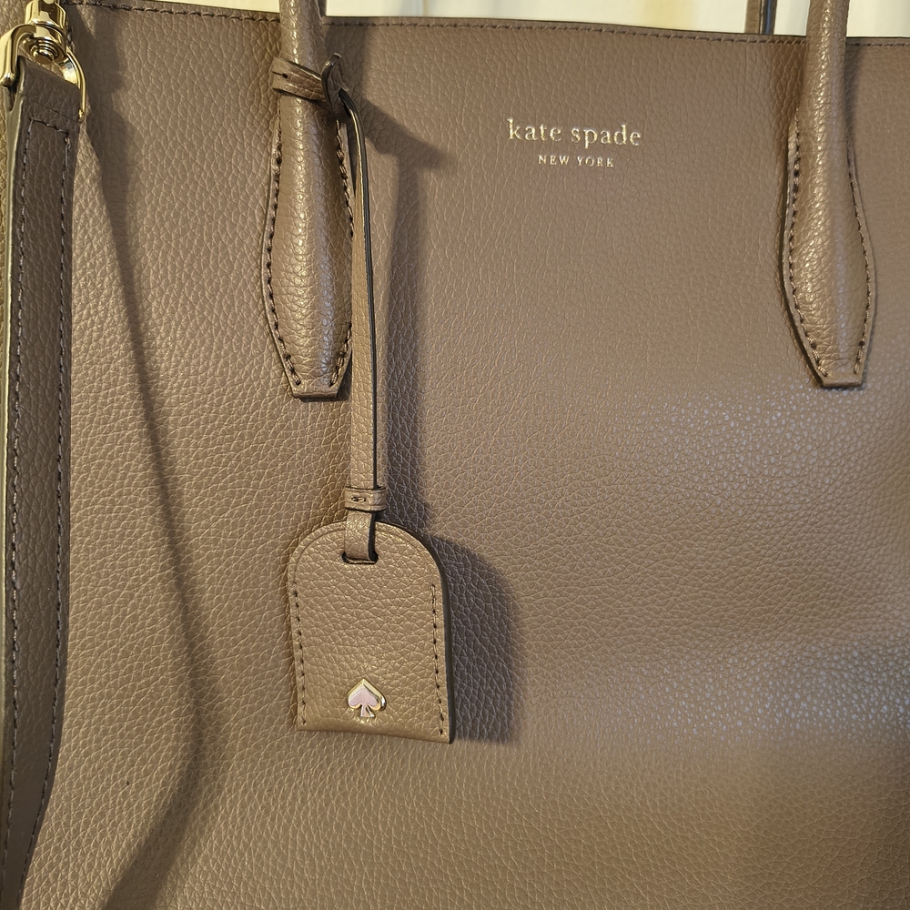 kate spade Eva Leather Tote Taupe - Picture 3 of 4
